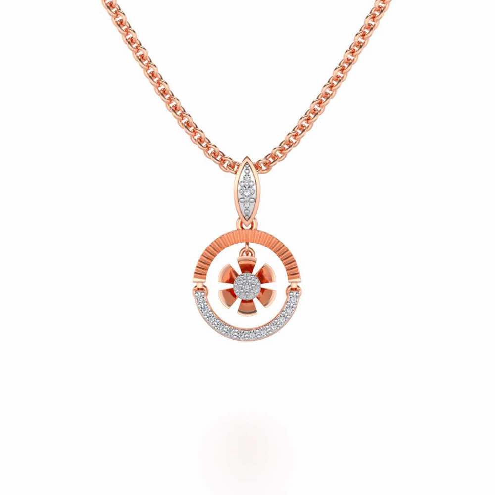 Swivel Silver Pendant - Rose Gold - Image 1