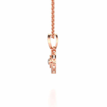 Swivel Silver Pendant - Rose Gold - Image 4