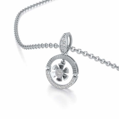 Swivel Silver Pendant - White Gold - Image 2