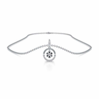 Swivel Silver Pendant - White Gold - Image 3