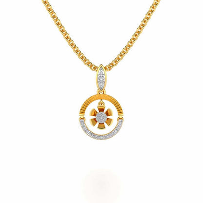 Swivel Silver Pendant - Yellow Gold - Image 1