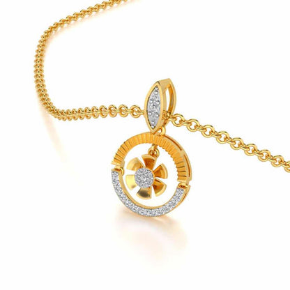 Swivel Silver Pendant - Yellow Gold - Image 2