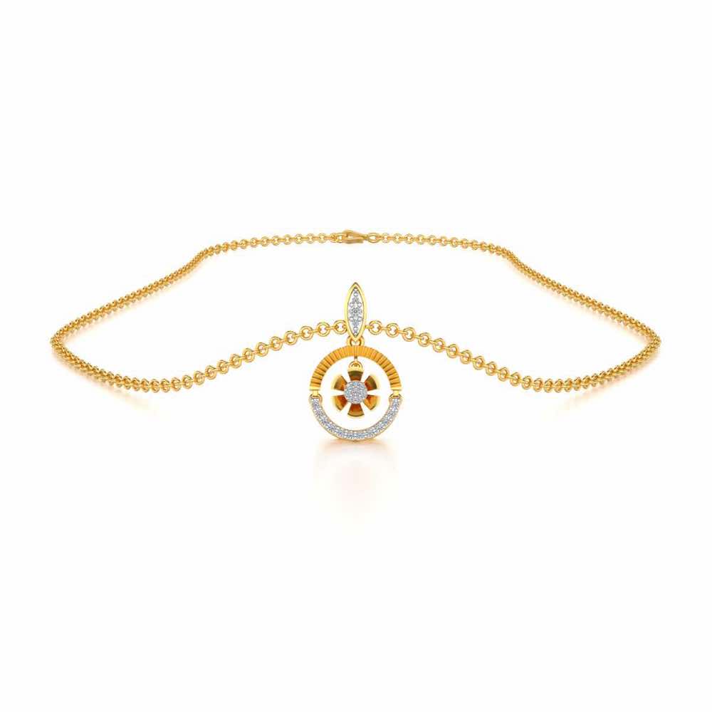 Swivel Silver Pendant - Yellow Gold - Image 3