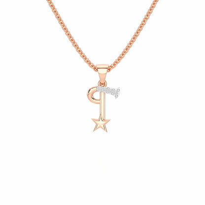 T-Glint Silver Pendant - Rose Gold - Image 1