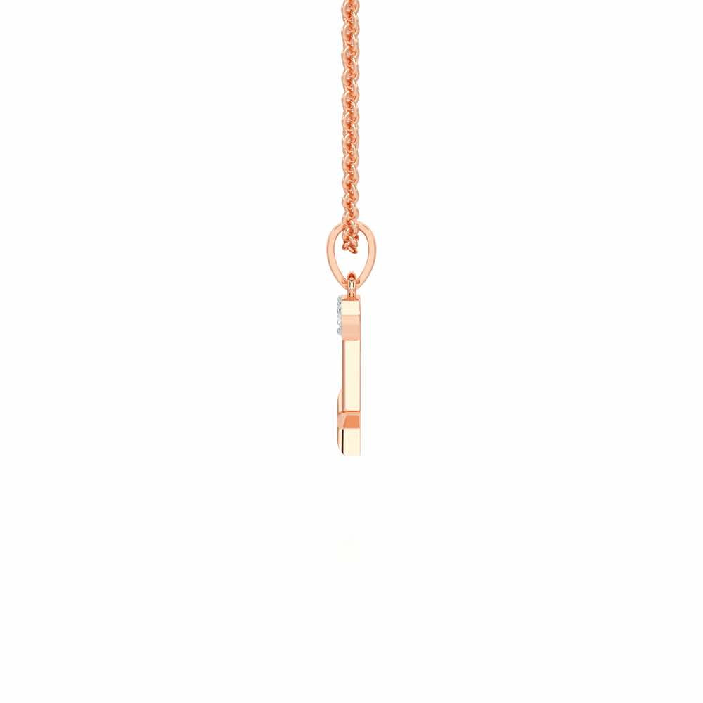 T-Glint Silver Pendant - Rose Gold - Image 3