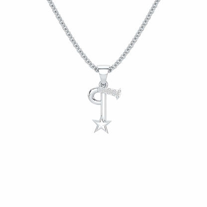 T-Glint Silver Pendant - White Gold - Image 1