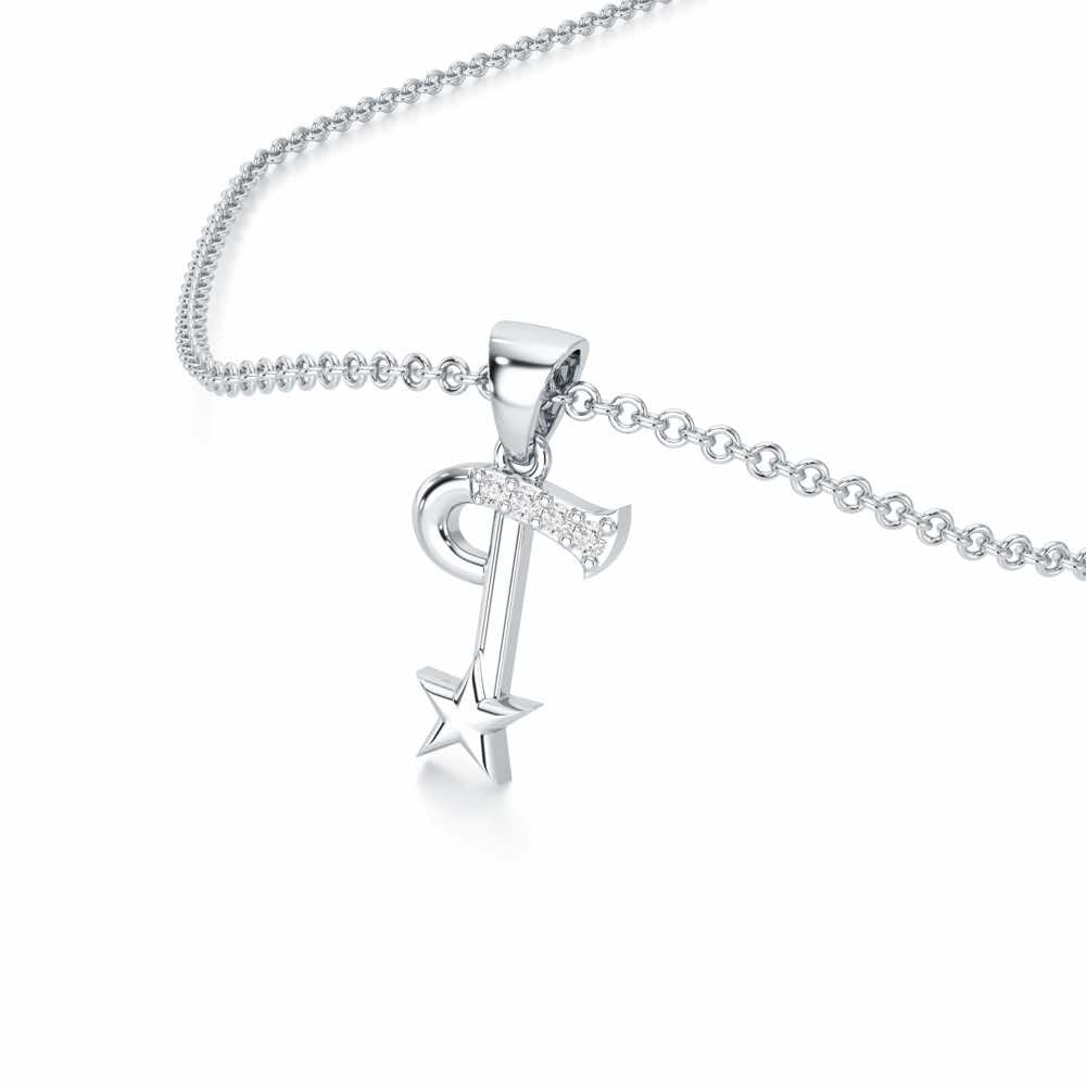 T-Glint Silver Pendant - White Gold - Image 2