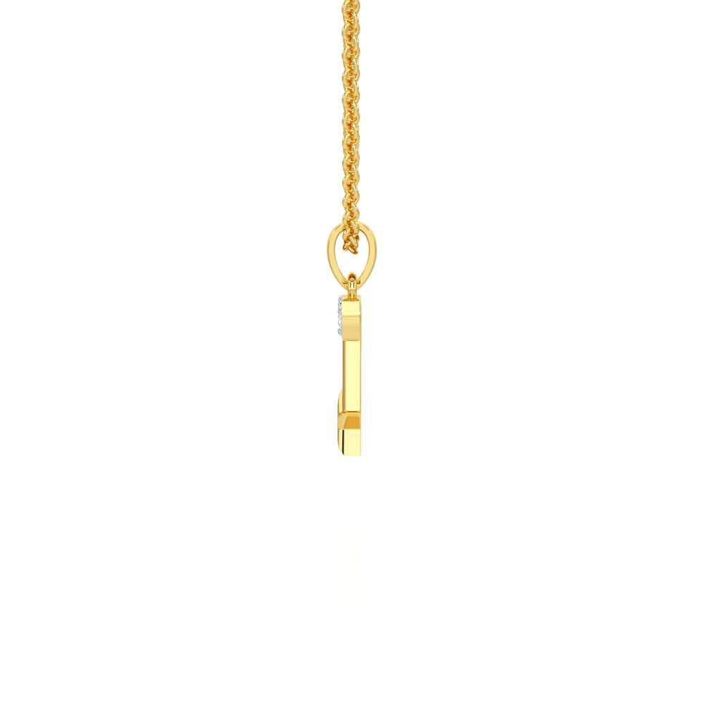 T-Glint Silver Pendant - Yellow Gold - Image 3