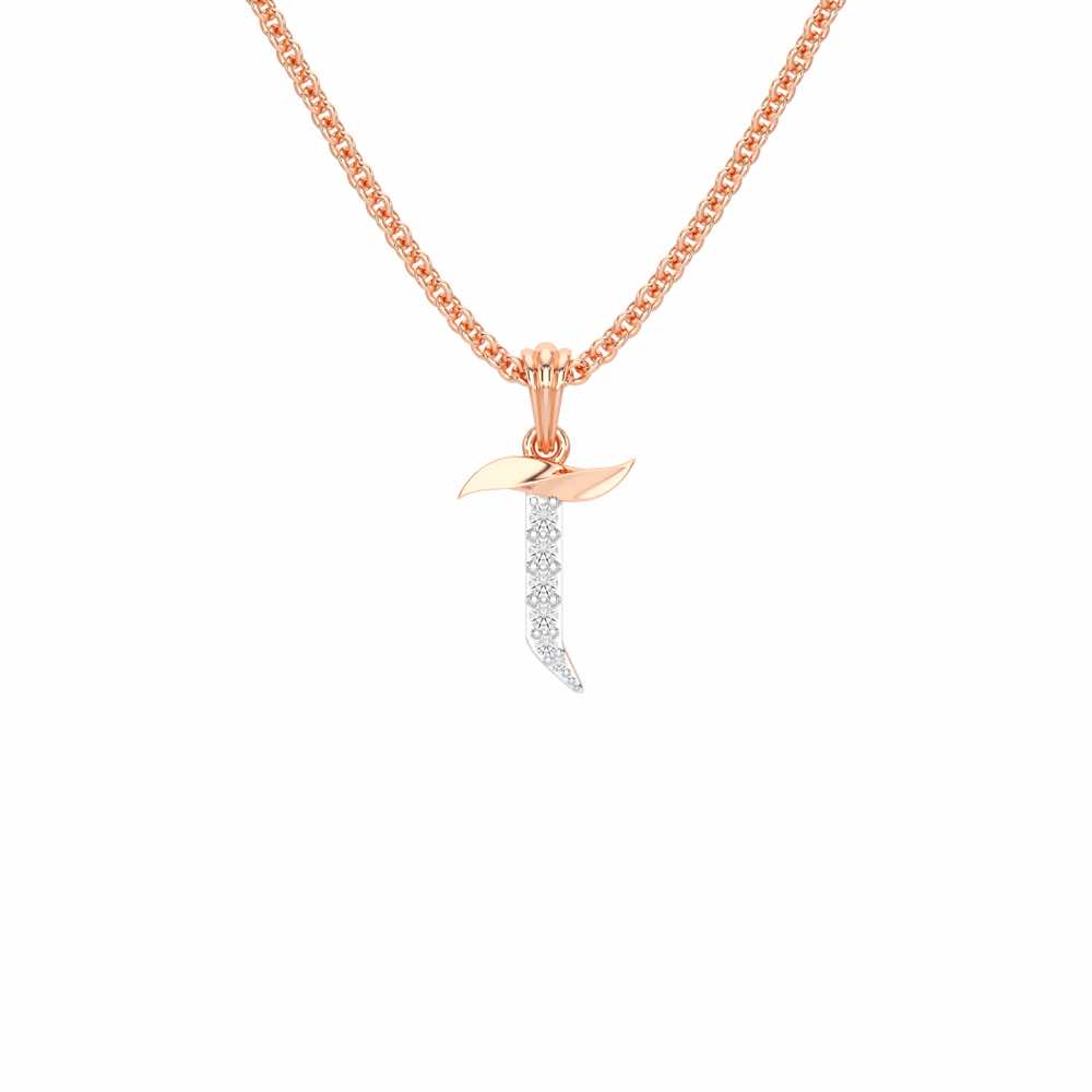 T-Luke Silver Pendant - Rose Gold - Image 1