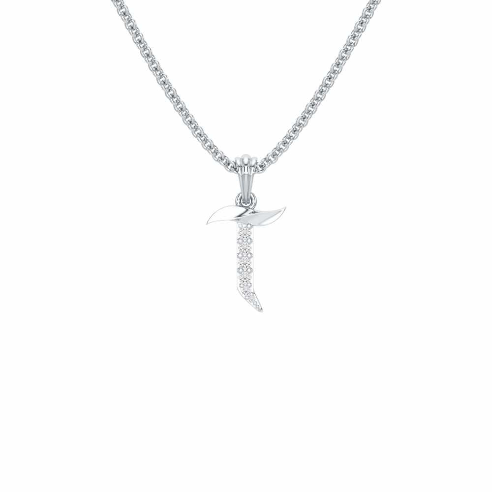 T-Luke Silver Pendant - White Gold - Image 1