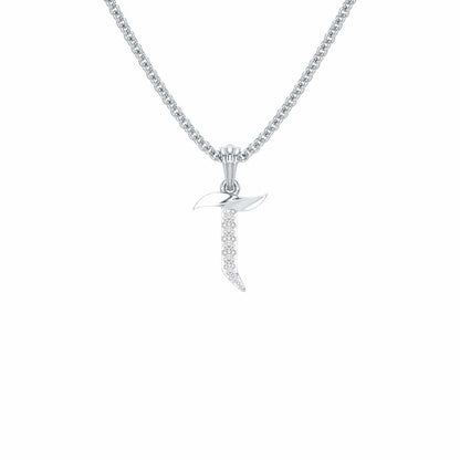 T-Luke Silver Pendant - White Gold - Image 1