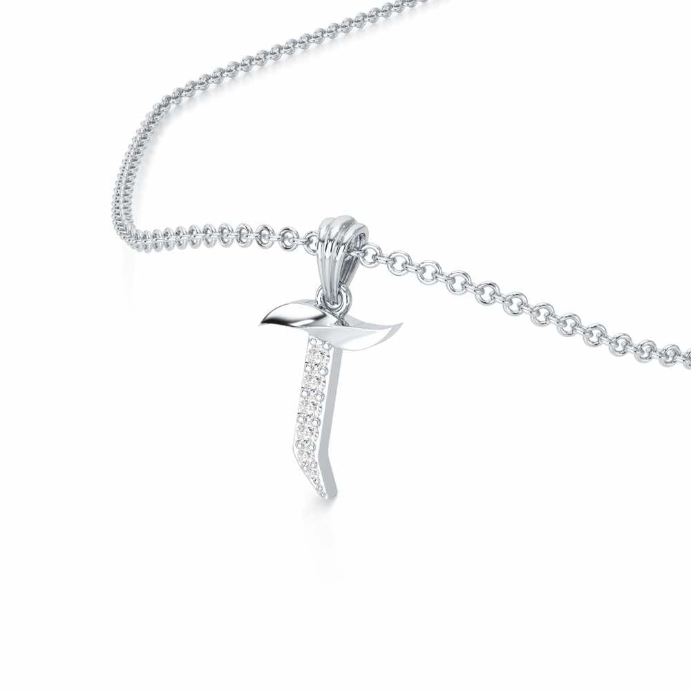 T-Luke Silver Pendant - White Gold - Image 2