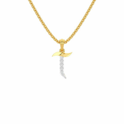 T-Luke Silver Pendant - Yellow Gold - Image 1