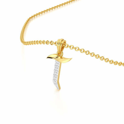 T-Luke Silver Pendant - Yellow Gold - Image 2