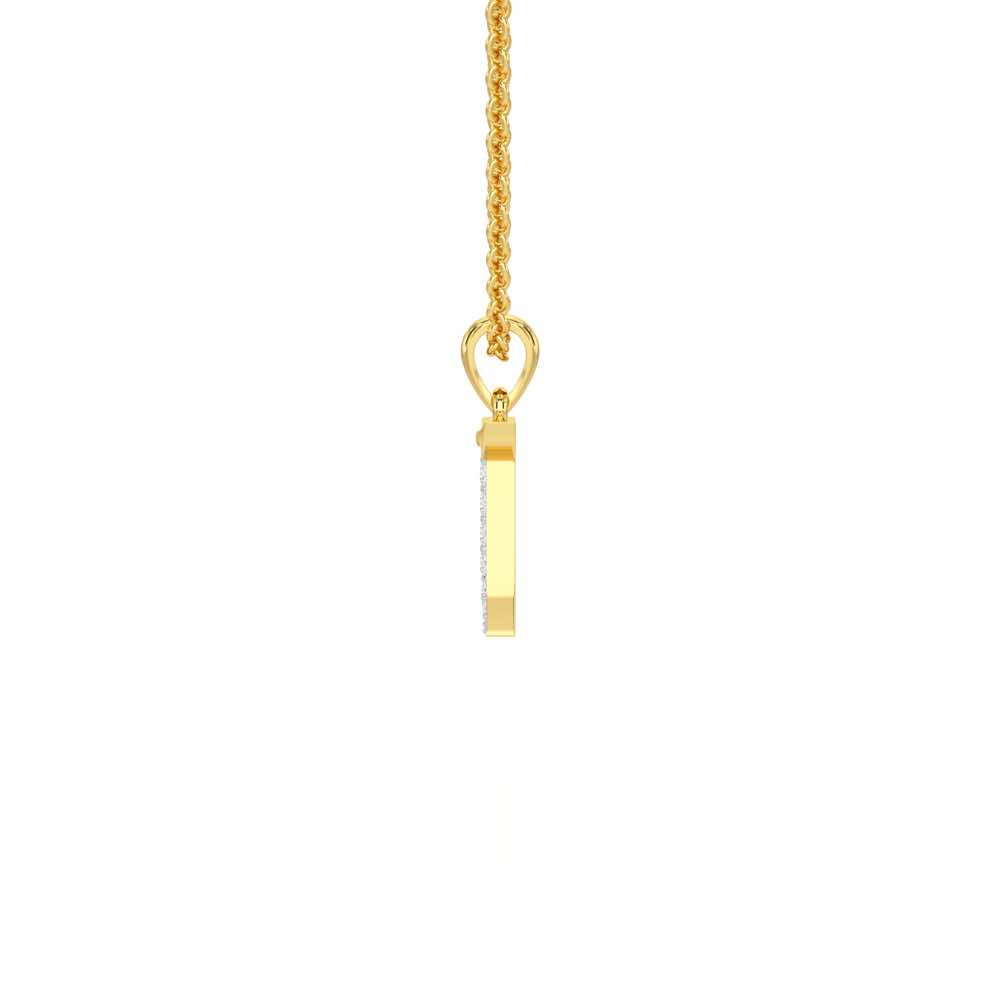 T-Luke Silver Pendant - Yellow Gold - Image 3