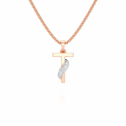 T-Spark Silver Pendant - Rose Gold - Image 1