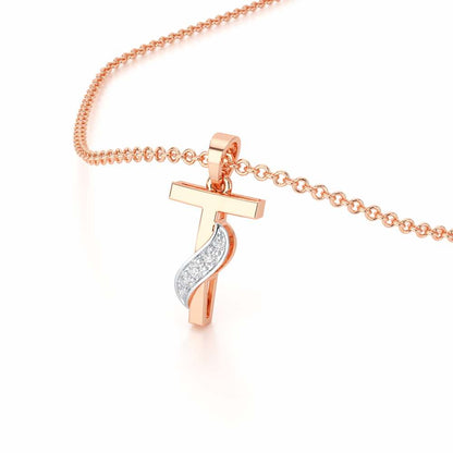 T-Spark Silver Pendant - Rose Gold - Image 2