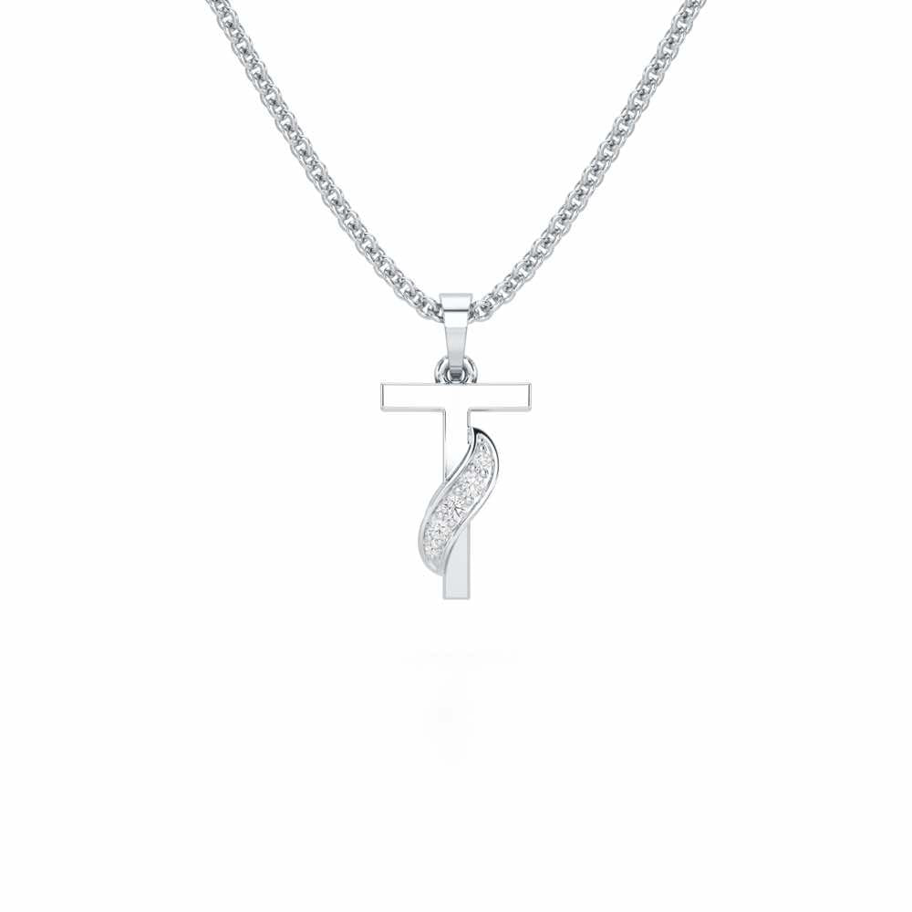 T-Spark Silver Pendant - White Gold - Image 1