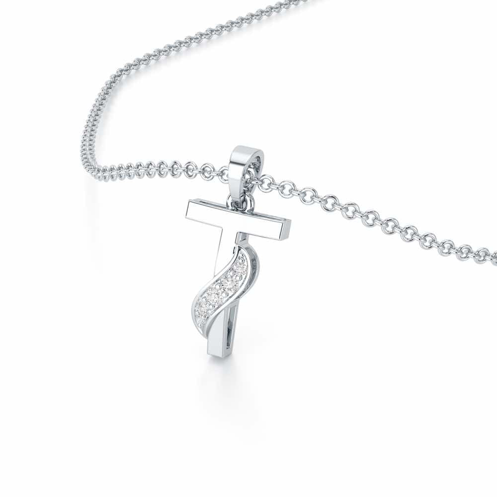 T-Spark Silver Pendant - White Gold - Image 2