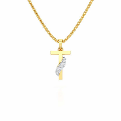 T-Spark Silver Pendant - Yellow Gold - Image 1