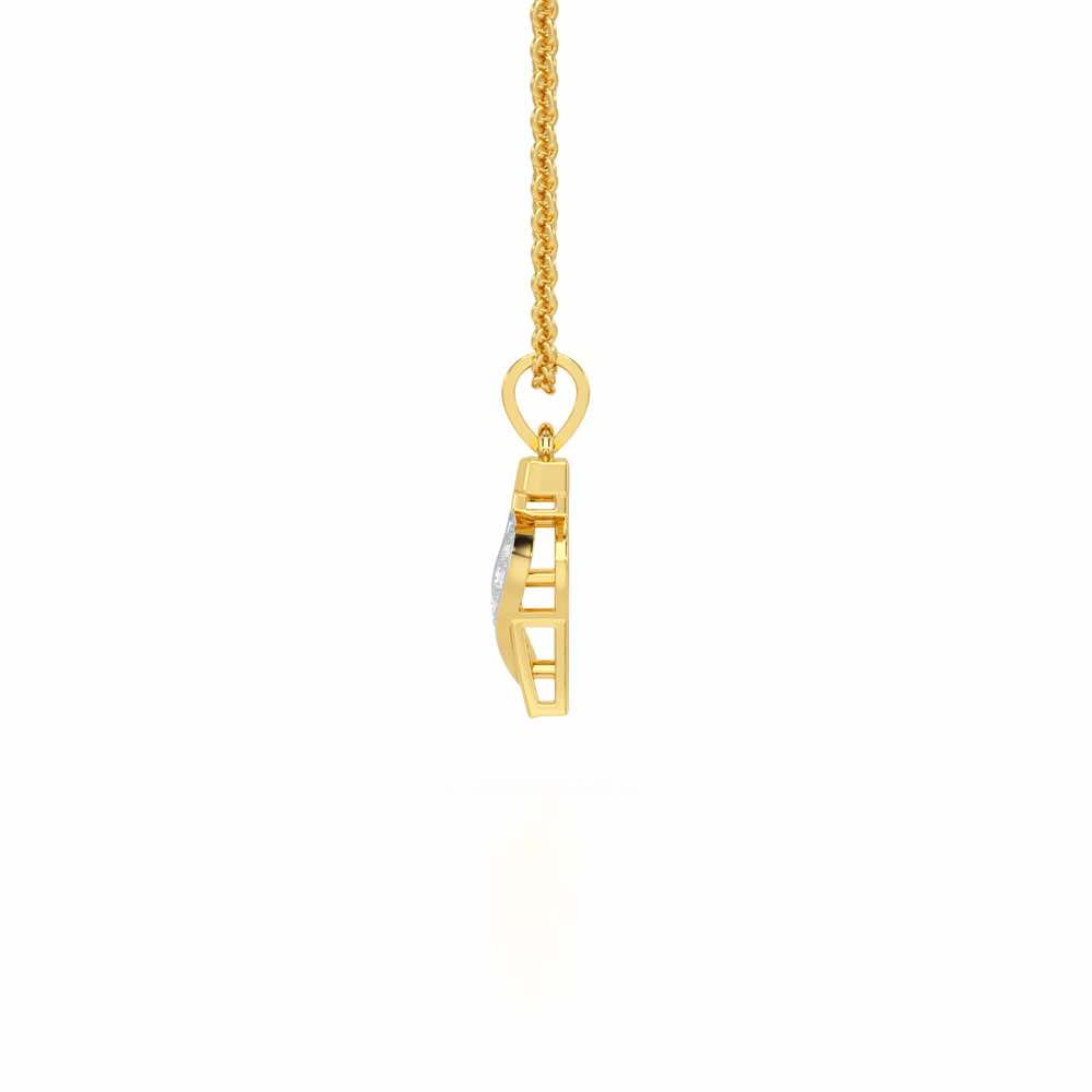 T-Spark Silver Pendant - Yellow Gold - Image 3