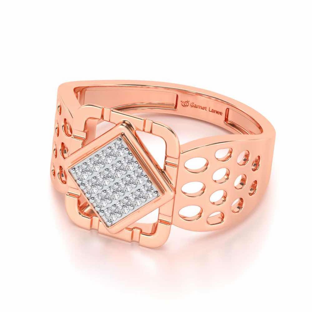 Taavish Silver Ring For Men - Rose Gold - Image 2