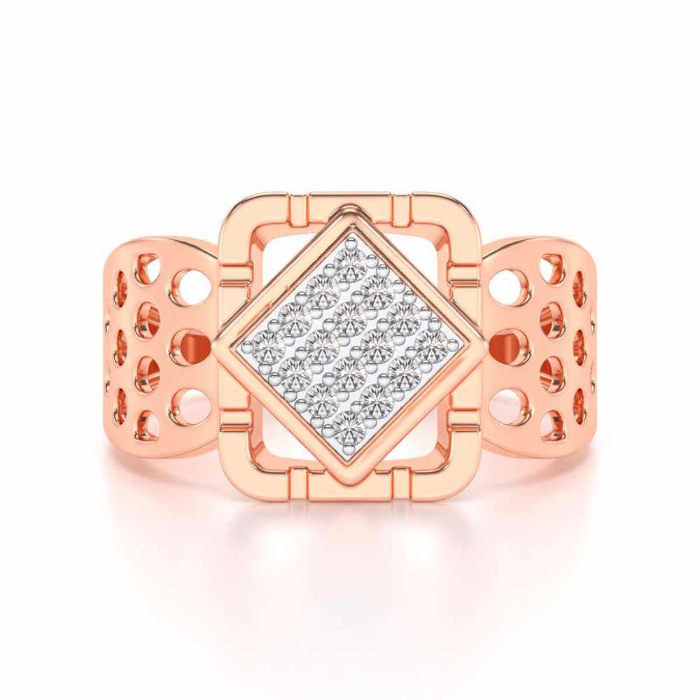 Taavish Silver Ring For Men - Rose Gold - Image 4