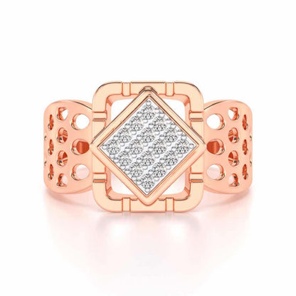 Taavish Silver Ring For Men - Rose Gold - Image 4
