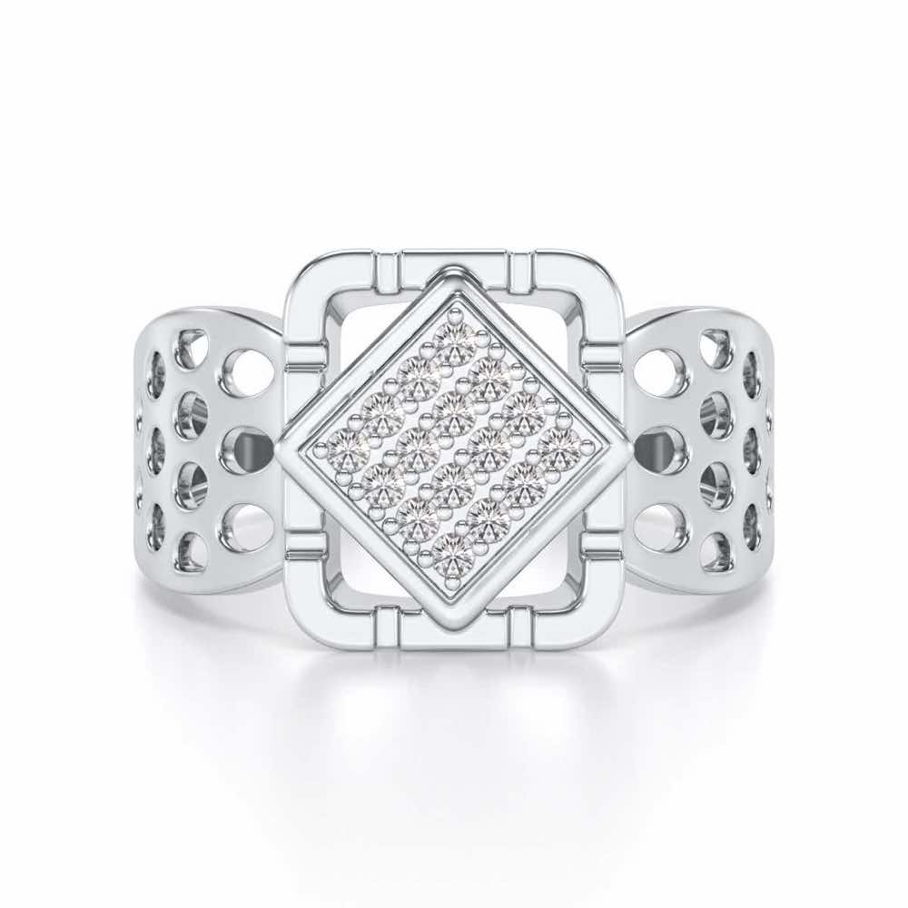 Taavish Silver Ring For Men - White Gold - Image 4