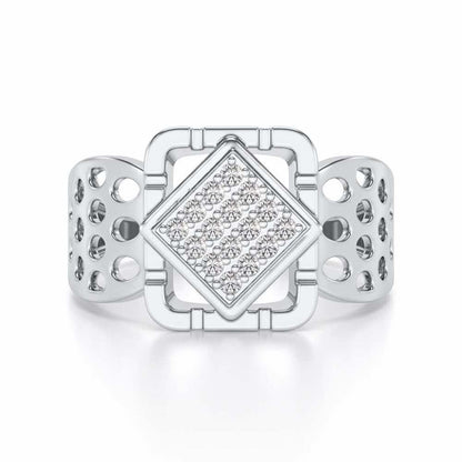 Taavish Silver Ring For Men - White Gold - Image 4