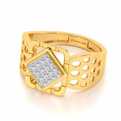 Taavish Silver Ring For Men - Yellow Gold - Image 2