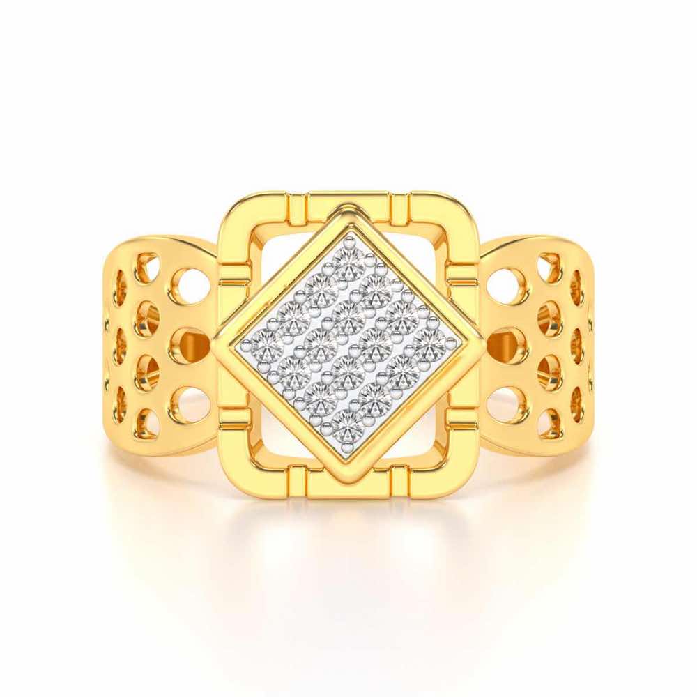 Taavish Silver Ring For Men - Yellow Gold - Image 4