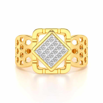 Taavish Silver Ring For Men - Yellow Gold - Image 4