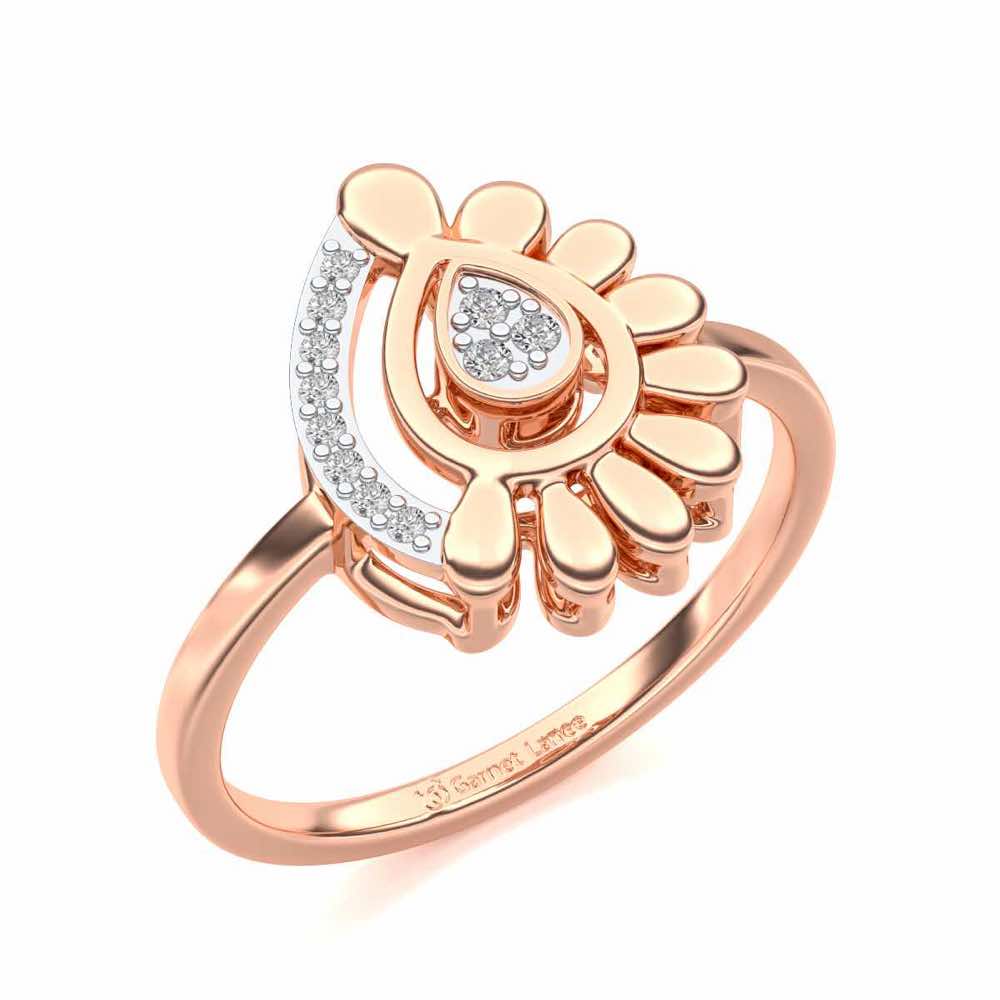 Talisman Charm Silver Ring - Rose Gold - Image 1