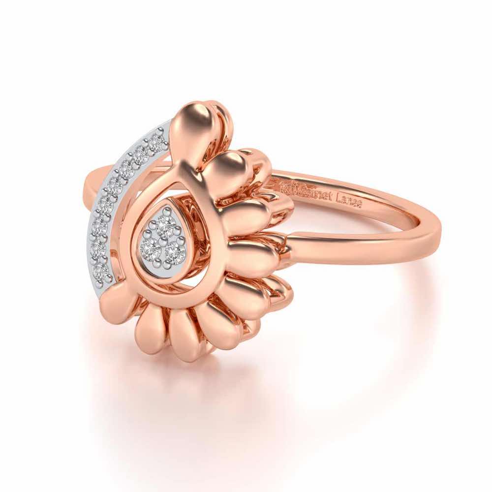 Talisman Charm Silver Ring - Rose Gold - Image 2