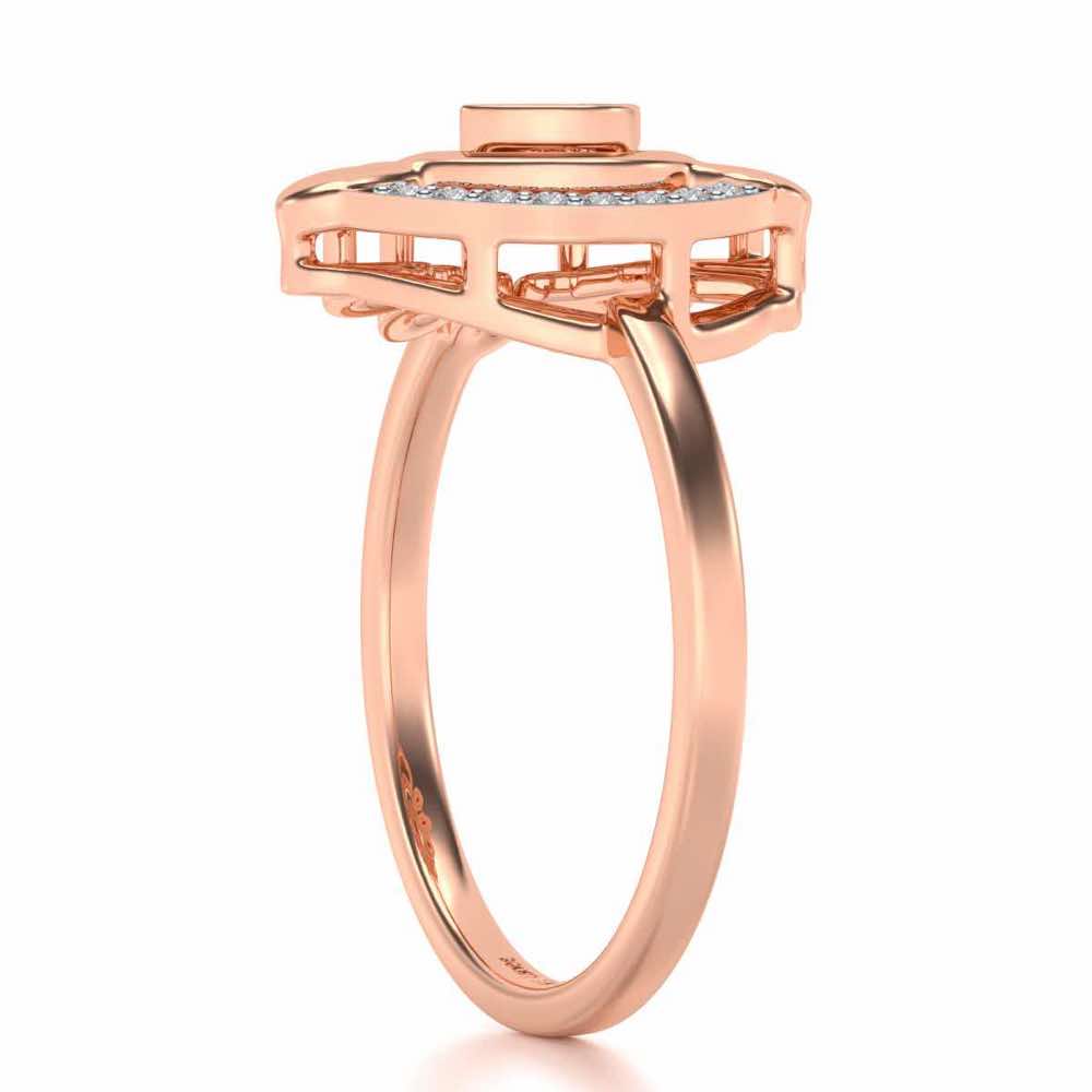 Talisman Charm Silver Ring - Rose Gold - Image 3