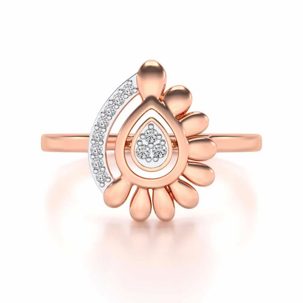 Talisman Charm Silver Ring - Rose Gold - Image 4