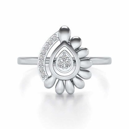 Talisman Charm Silver Ring - White Gold - Image 4
