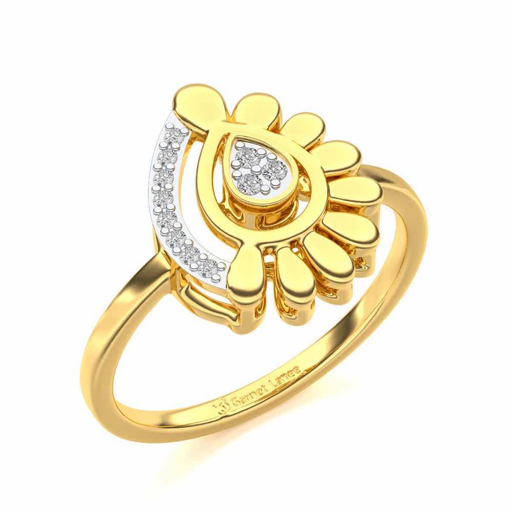 Talisman Charm Silver Ring - Yellow Gold - Image 1