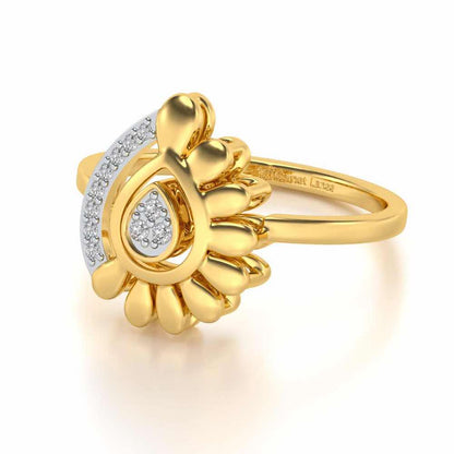 Talisman Charm Silver Ring - Yellow Gold - Image 2