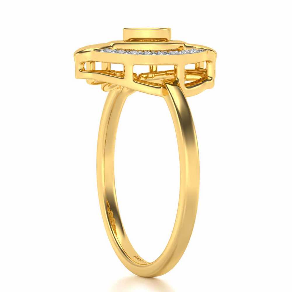 Talisman Charm Silver Ring - Yellow Gold - Image 3