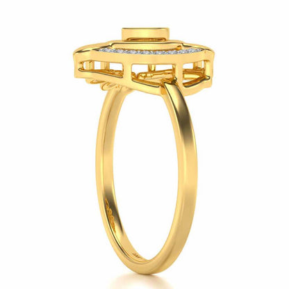 Talisman Charm Silver Ring - Yellow Gold - Image 3