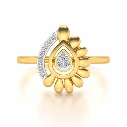 Talisman Charm Silver Ring - Yellow Gold - Image 4