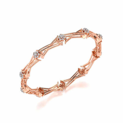 Tango Silver Bangles - Rose Gold - Image 1