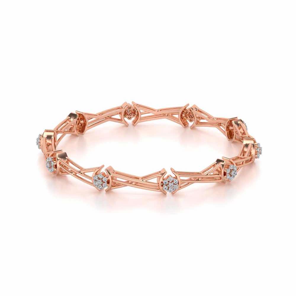 Tango Silver Bangles - Rose Gold - Image 2