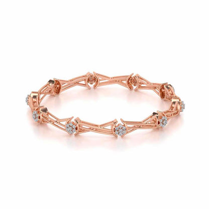 Tango Silver Bangles - Rose Gold - Image 2