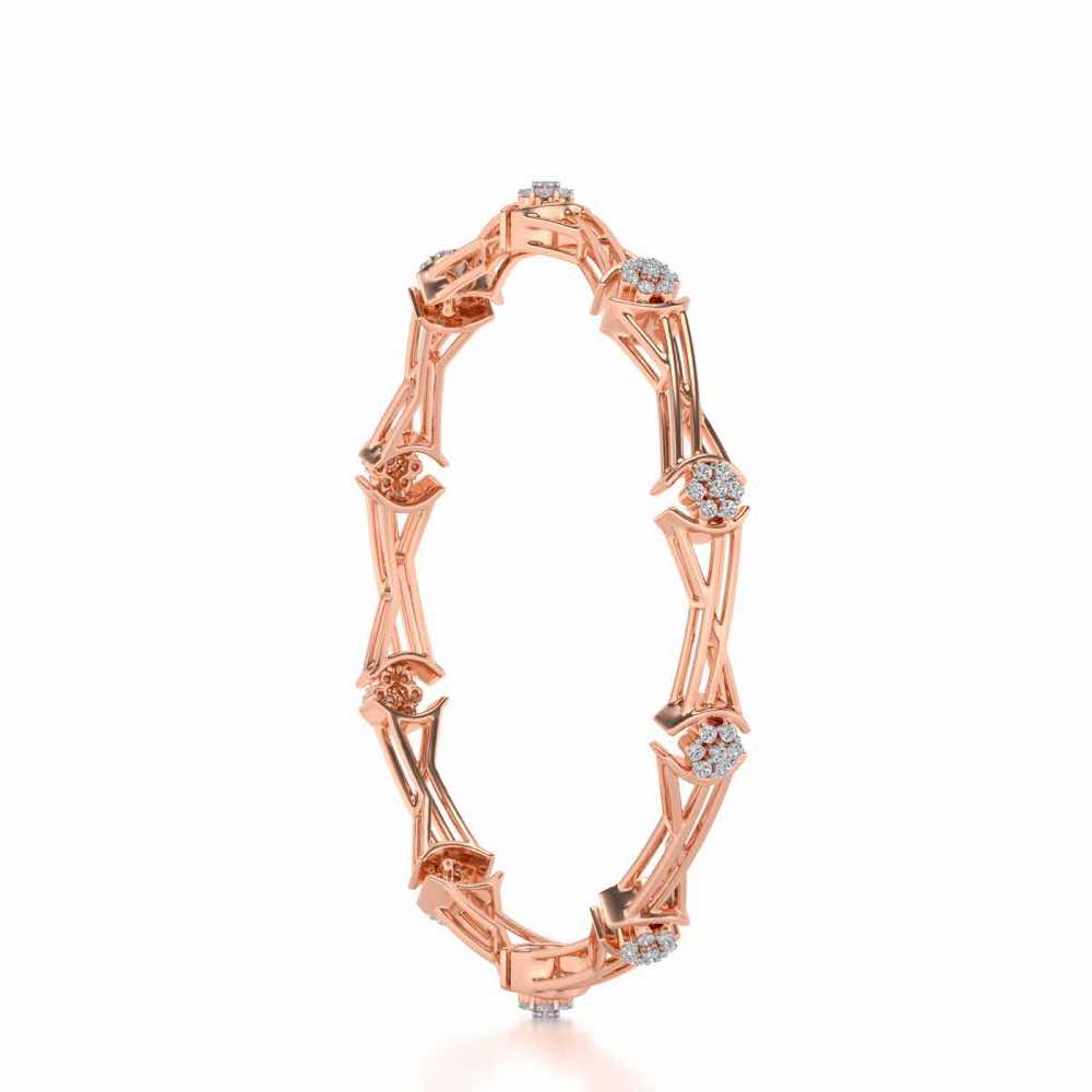 Tango Silver Bangles - Rose Gold - Image 3