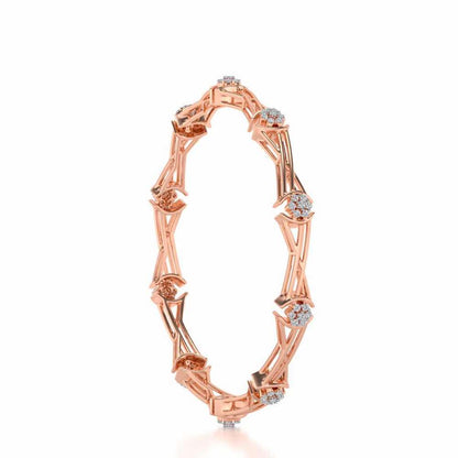 Tango Silver Bangles - Rose Gold - Image 3