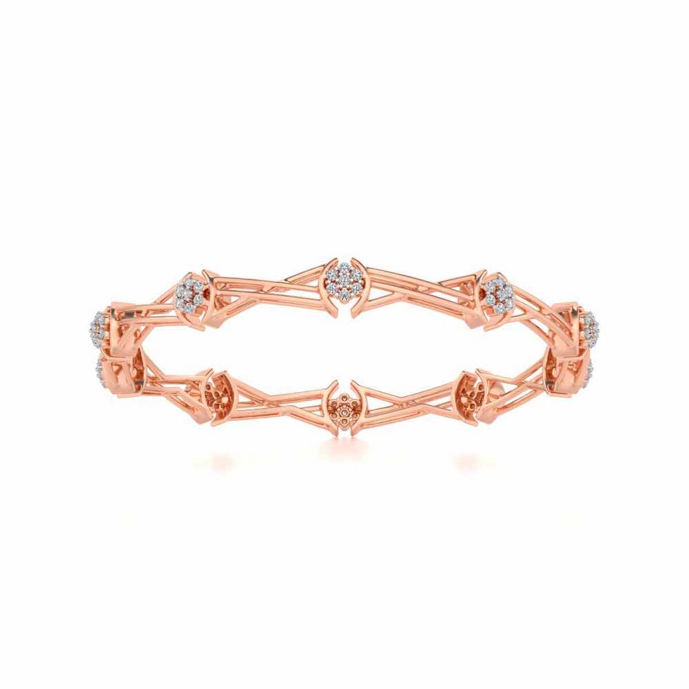 Tango Silver Bangles - Rose Gold - Image 4