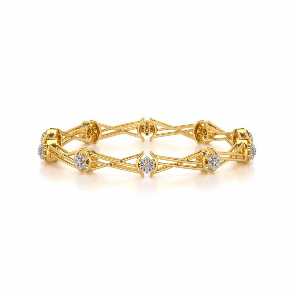 Tango Silver Bangles - Yellow Gold - Image 5